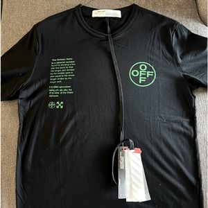 Black Off-White short sleeve shirt.  NWT XL